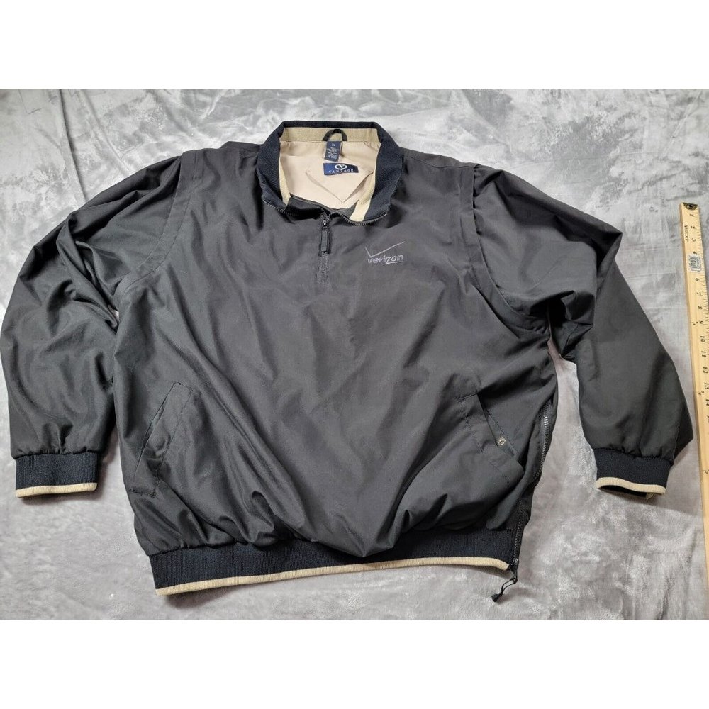 Vantage Convertible Golf Jacket‎ Vest Mens XL Pullover Windbreaker Verizon